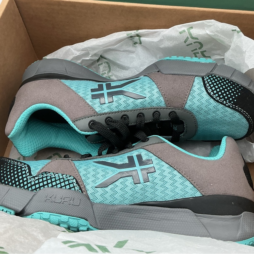 NWT KURU QUANTUM Gray and Teal Sneakers SIZE 8.5 Wide‎ - Picture 6 of 8